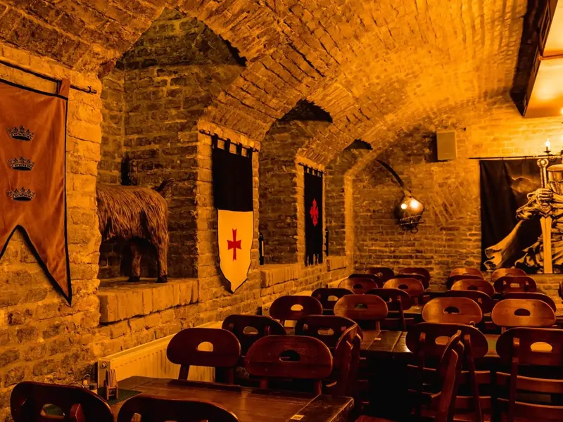 Gewölbe im Rittersaal-Stil im Plutzer Bräu am Spittelberg
